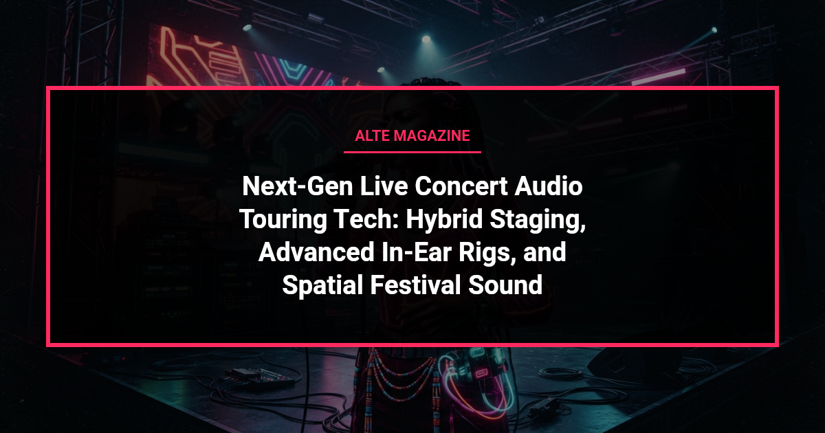 music news - Next-Gen Live Concert Audio Touring Tech: Hybrid Staging, Advanced In-Ear Rigs, and Spatial Festival Sound